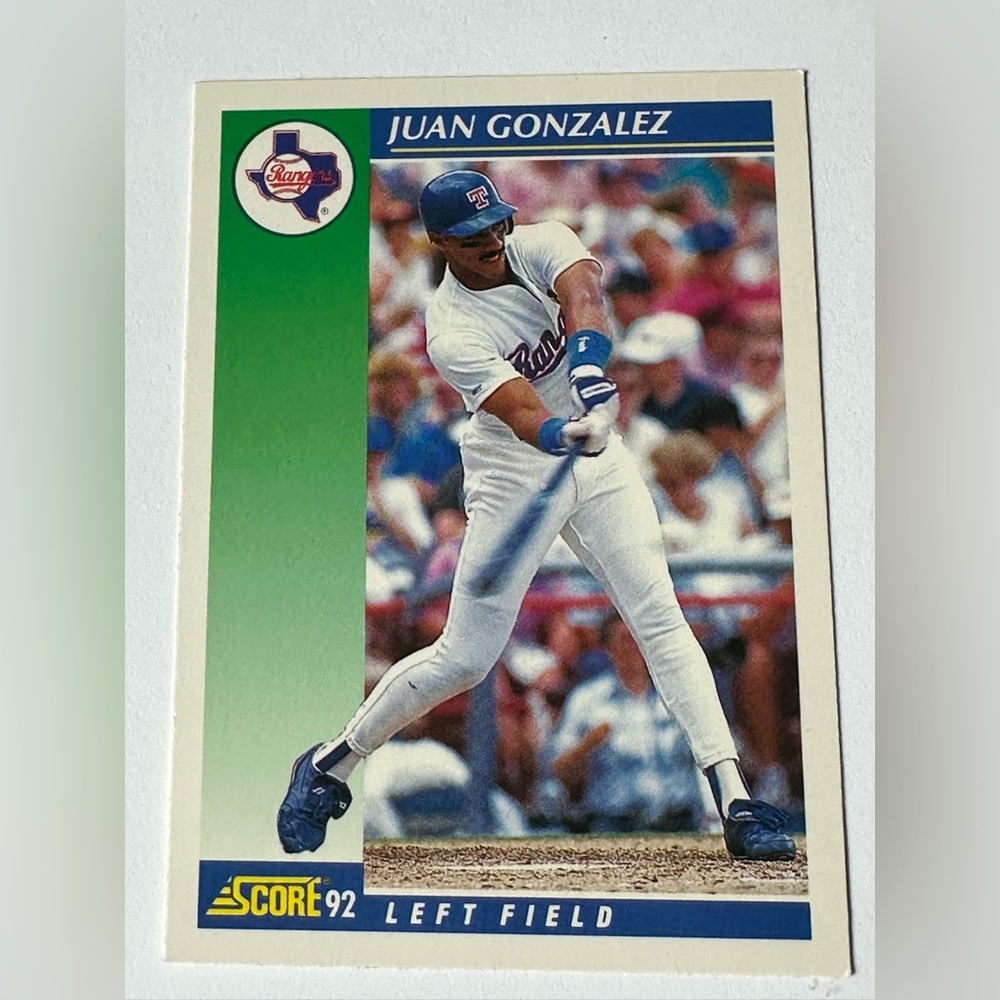 Juan Gonzalez Baseball Trading Card - White & Blue